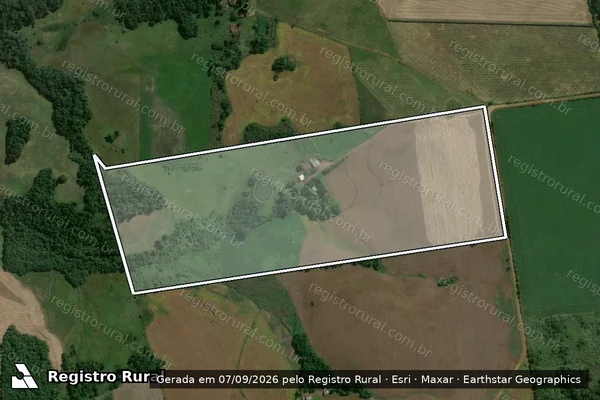 Imagem de satélite de PA Fazenda Santa Helena ? Lote 17 - Lote 17 em São Miguel das Missões - RS