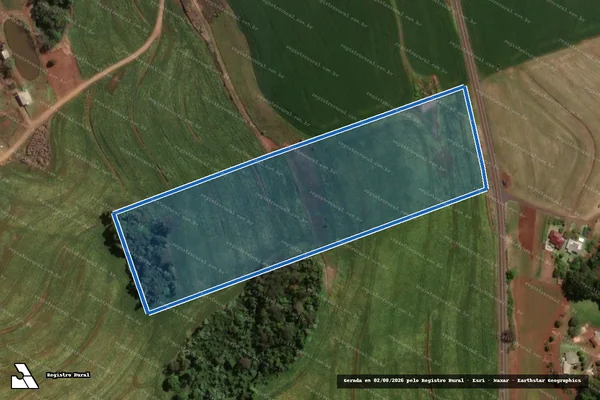 Imagem de satélite de LOTE 213 - A1, GLEBA 8, 1ª, SECÇÃO NÚCLEO VITORINO - LOTE 213 ? A1 ? B em Itapejara d'Oeste - PR