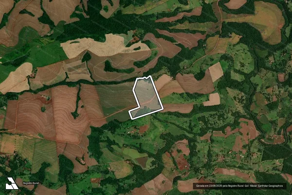 Imagem de satélite de Lote n° 18-D, da Gleba n° 4, Colônia Cielito - Parte 1 em Lindoeste - PR