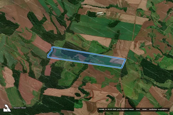 Imagem de satélite de FAZENDA SANTA HELENA - LOTES 343 - Matrícula 2021 em Marumbi - PR