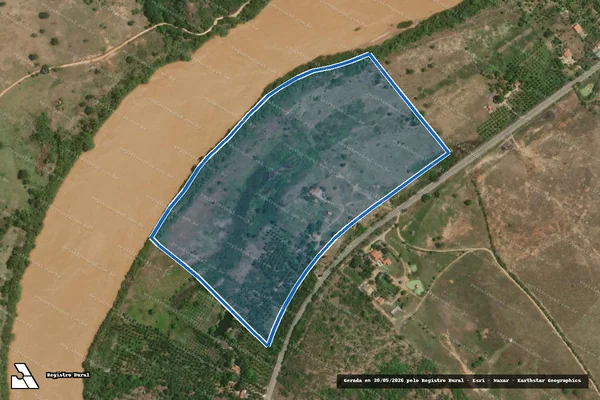 Imagem de satélite de Parte 1                                                                       Natureza da Área:                      Particular - GELEBA-A em Almenara - MG