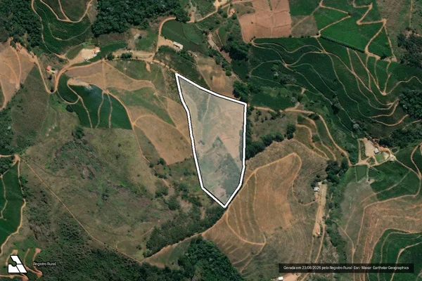 Imagem de satélite de Sitio Indaia - PARCELA 03 em Lajinha - MG