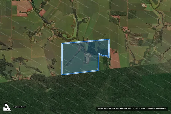 Imagem de satélite de FAZENDA SANTO ANTONIO DO IGUAÇU ? GLB1 - P/ LOTES RURAL 03 e 06 em São Miguel do Iguaçu - PR