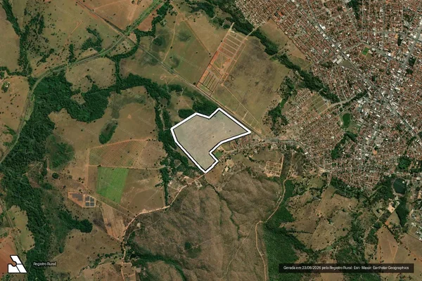 Imagem de satélite de FAZENDA ÁGUA VIVA IV - 001 em Jaraguá - GO