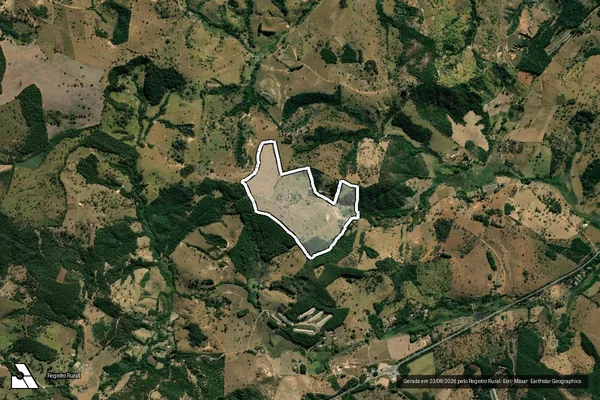 Imagem de satélite de FAZENDA CACURUTO - Parte 1 em São Sebastião do Oeste - MG