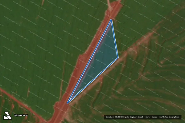 Imagem de satélite de Unificação dos Lotes rurais n°s 99, 100 e Parte do Lote n° 101, da Gleba n° 11-A perímetro B da Colônia Peruíbe - Parte 2 em Nova Aurora - PR