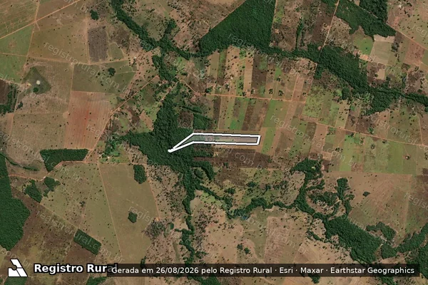 Imagem de satélite de FAZENDA SESMARIA DO UVÁ OU GURITA - GLEBA 28A - Gleba 28A em Goiás - GO
