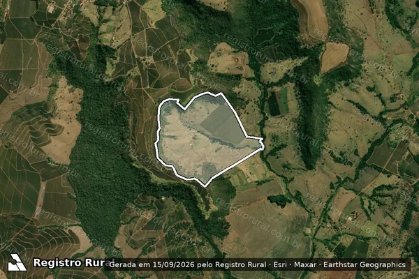 Imagem de satélite de Fazenda São Sebastião - Parcela 1 em Patrocínio Paulista - SP