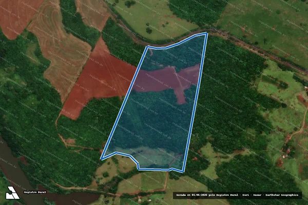 Imagem de satélite de LOTE RURAL Nº 147 GLEBA Nº 09 - Parcela 1 em Capitão Leônidas Marques - PR