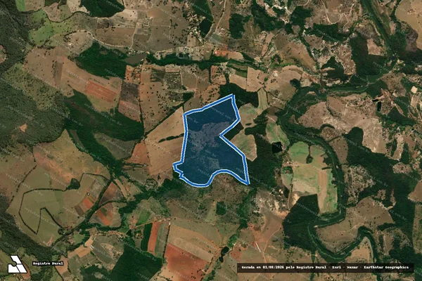 Imagem de satélite de Sítio Santo Antônio - Parte 1 em Florestal - MG