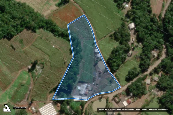 Imagem de satélite de SITIO TEDESCO - ÁREA A DESMEMBRAR em Videira - SC