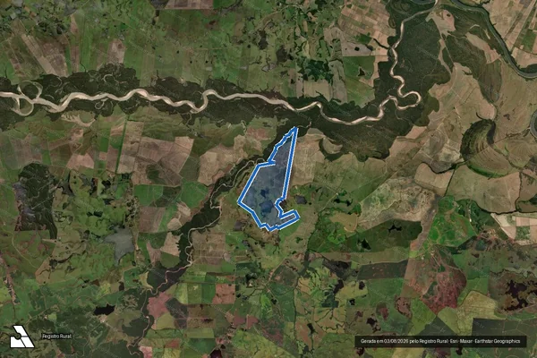 Imagem de satélite de Granja Constantina - Parte 1 em Cachoeira do Sul - RS
