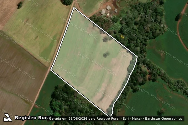 Imagem de satélite de ÁREA DE TERRENO RURAL, FAZENDA SANTANA - Parcela A em Renascença - PR