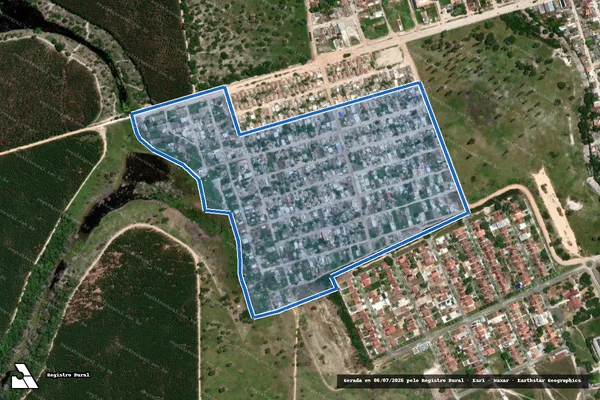 Imagem de satélite de Fazenda Santana - Gleba B em Mucuri - BA
