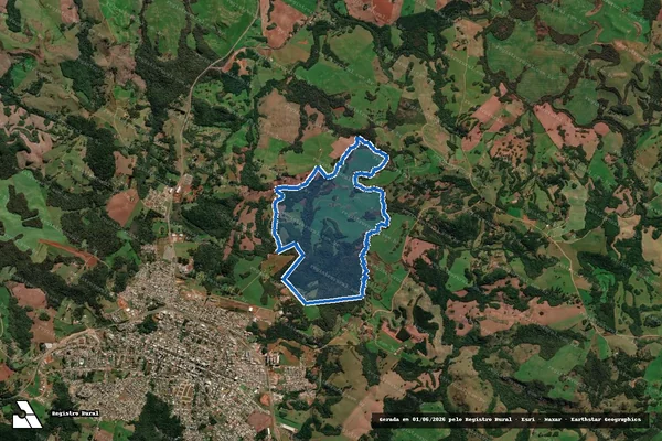 Imagem de satélite de Chacará dos Guimarães - Dorvalino Gazola em Lagoa Vermelha - RS