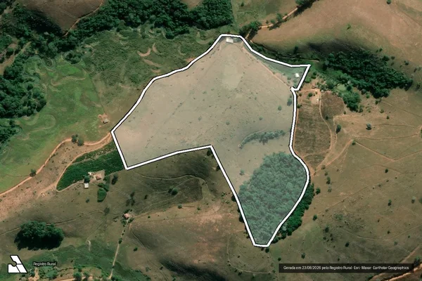 Imagem de satélite de Fazenda Barra Alegre - PARCELA 02 em Caputira - MG