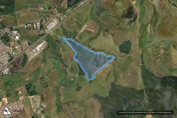 Imagem de satélite de Fazenda Providência - Gleba B em Canas - SP