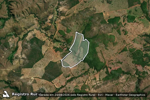 Imagem de satélite de FAZENDA CANARIN - Parte 1 em Água Fria de Goiás - GO
