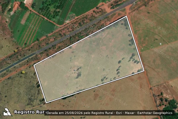 Imagem de satélite de FAZENDA CAMPO BRASIL - GLEBA 12 em Uberlândia - MG
