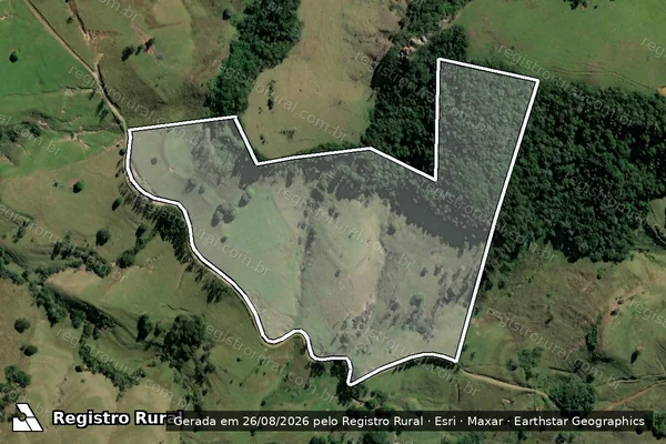 Imagem de satélite de SÍTIO SÃO JOÃO II - Gleba 1 em Ribeirão Claro - PR