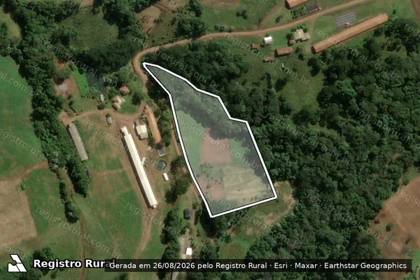 Imagem de satélite de Imóvel mat. 10.430 - Parcela 3 em Presidente Castello Branco - SC