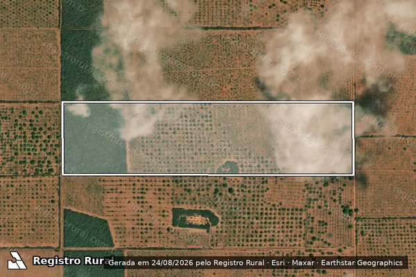 Imagem de satélite de Projeto de Assentamento Planalto do Mel ? Lote 27 - Parte 1 em Porto do Mangue - RN