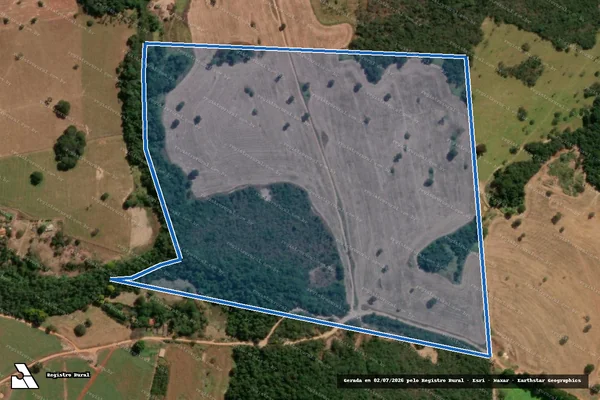 Imagem de satélite de FAZENDA SANTA RITA em Piracanjuba - GO