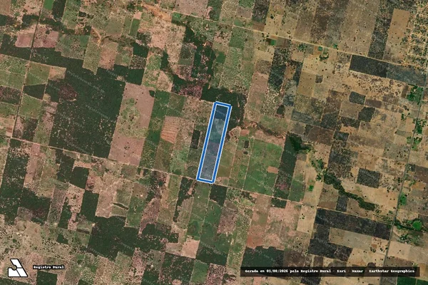 Imagem de satélite de LOTE 193 - AGROVILA 10 - PARCELA 01 em Serra do Ramalho - BA