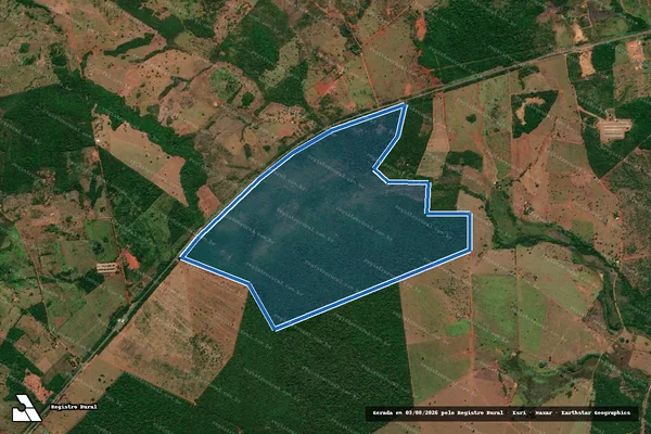 Imagem de satélite de FAZENDA SANTO INACIO II em Palmeiras do Tocantins - TO