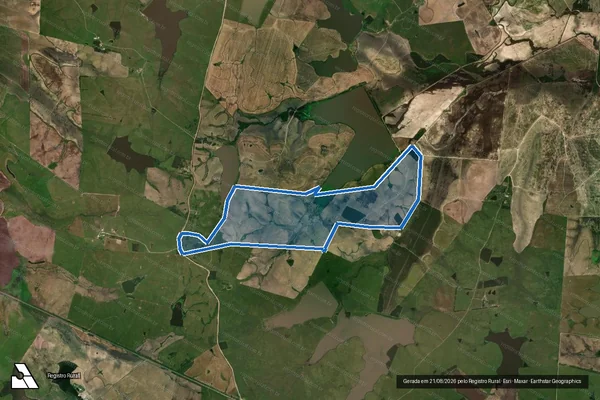 Imagem de satélite de ESTÂNCIA SANTA ZILDA I - Matricula 1.049 em Dom Pedrito - RS