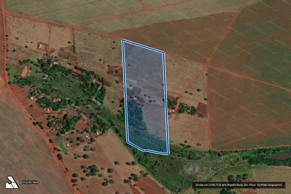 Imagem de satélite de FAZENDA TRINDADE - DENOMINADA CÓRREGO LAGEADINHO ? QUINHÃO 03 - 001 em Itumbiara - GO