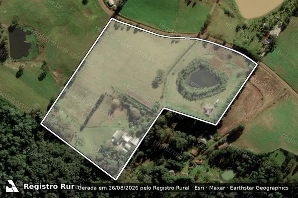 Imagem de satélite de Sitio Pousada Do Sol - Parcela 1 em Fraiburgo - SC