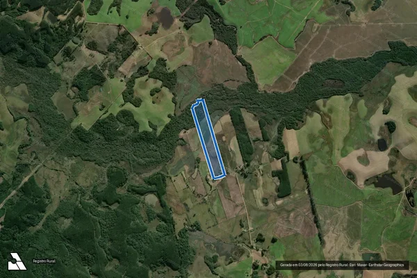 Imagem de satélite de PA Boa Vista - Lote 7 - Parte 1 em Camaquã - RS