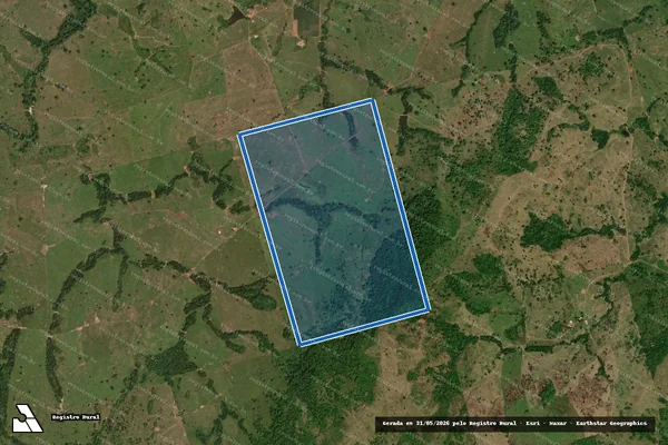 Imagem de satélite de FAZ. FLOR DA MATA LOTE 210 (PARTE), LOTº MURICIZAL, 2ª ETAPA - Parte 1 em Carmolândia - TO
