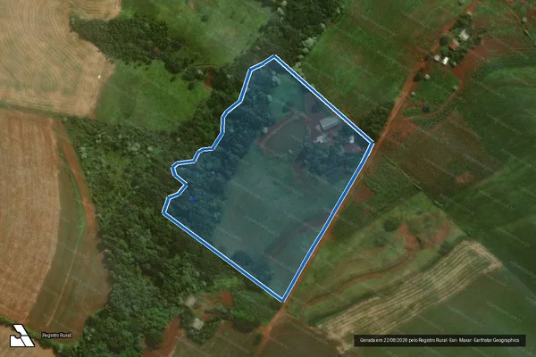 Imagem de satélite de Lote 25 ? Lote n. 31-PAST, da Colônia Centenário - Lote 25B em Cascavel - PR