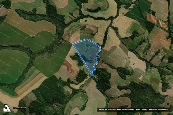 Imagem de satélite de Sitio N. S. Aparecida
 - Lote de terras  n 30-34-Remanescente em Araruna - PR