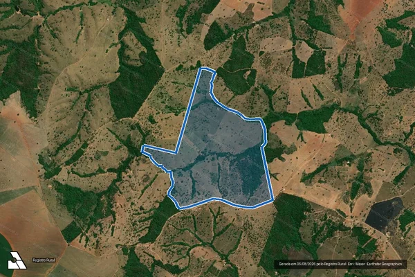Imagem de satélite de Fazenda Três Barras e Vinagre e Almas Den. Olaria - Parcela 1 em Morrinhos - GO