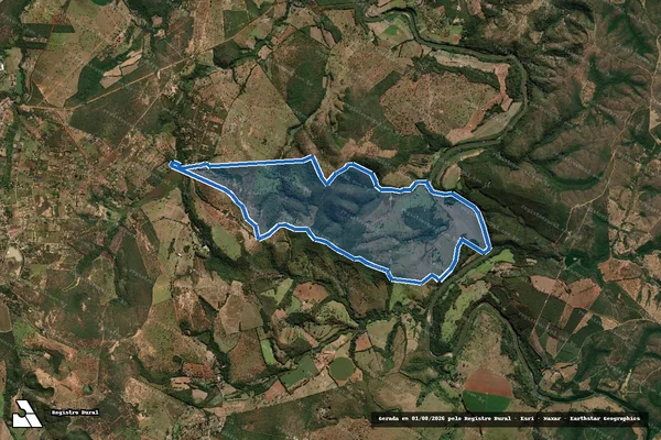 Imagem de satélite de FAZENDA RETIRO DO MEIO CASA BRANCA - Parcela 01 em Funilândia - MG