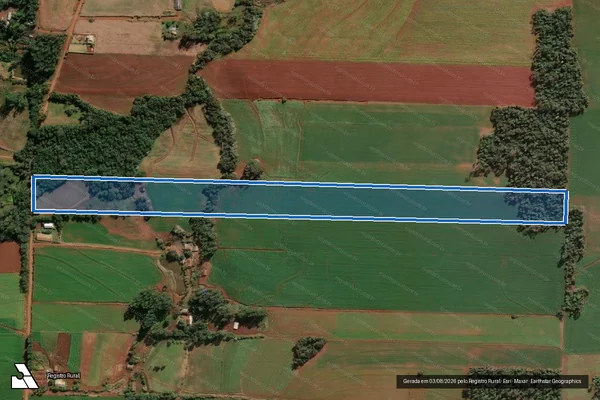 Imagem de satélite de Fração do Lote Rural nº 43 - Matrícula 43.802 - Parcela 1 em Santa Rosa - RS
