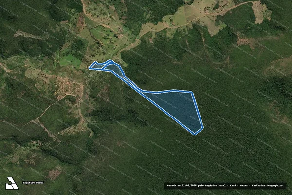 Imagem de satélite de Fazenda Mata da Onça - Parte 1 em Jequitinhonha - MG