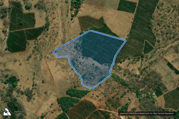 Imagem de satélite de SÍTIO RECANTO VERDE - GLEBA_A-1 REMANESCENTE em Pedregulho - SP
