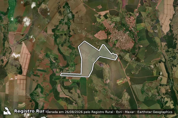 Imagem de satélite de Fazenda Cadeado em Rio Brilhante - MS