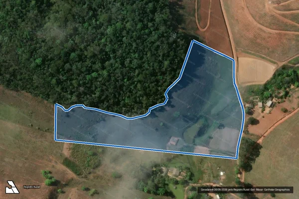 Imagem de satélite de FAZENDA BANANAL - PARCELA 01 em São Francisco do Glória - MG