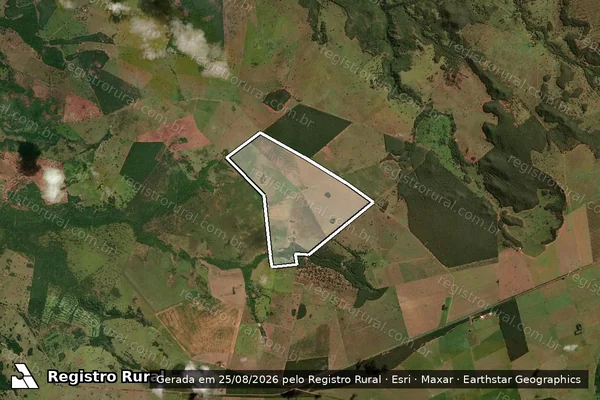 Imagem de satélite de FAZENDA HEMA - Parte 1 em Camapuã - MS