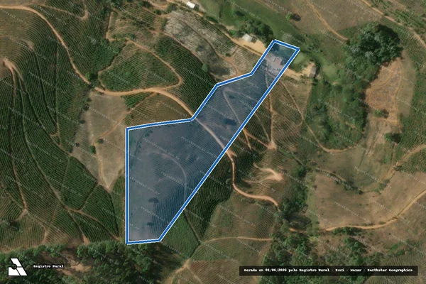 Imagem de satélite de Fazenda Moura - Parte 1 em Ibitirama - ES
