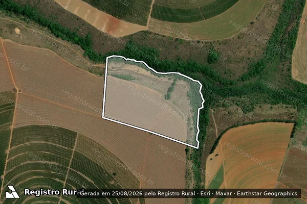Imagem de satélite de FAZENDA SERRA NEGRA LUGAR PULADOR OU DOURADOS - Parte 1 em Patrocínio - MG