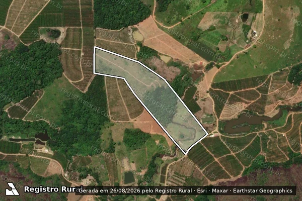 Imagem de satélite de SITIO DO PONATINHO - Parte 1 em Vila Pavão - ES