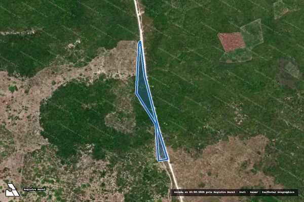 Imagem de satélite de FAZENDA SANTA ROSA - GLEBA 02 em Humberto de Campos - MA