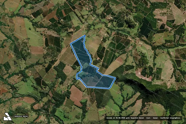 Imagem de satélite de Fazenda Santana, Grupiara e Agudos - Gleba 01 em Claraval - MG