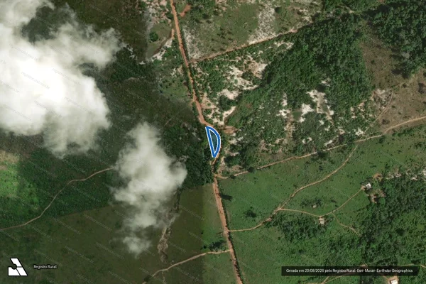 Imagem de satélite de SÍTIO PRESENTE DE PAINHO - LOTE 42 GLEBA 13 TAI - PARTE B em Brasil Novo - PA